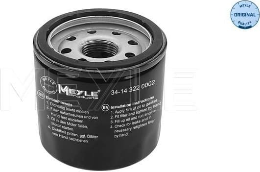 Oil Filter MEYLE-ORIGINAL: True to OE. 34-14 322 0002