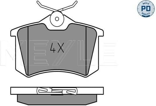 Brake Pad Set, disc brake MEYLE-PD: Advanced performance and design. 025 209 6115/PD