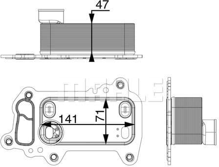 Oil Cooler, engine oil BEHR *** PREMIUM LINE *** CLC 79 000P - image 2