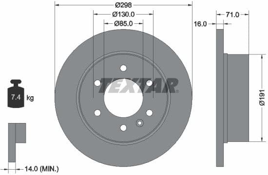 Brake Disc PRO 93143303