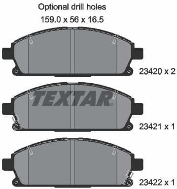 Brake Pad Set, disc brake 2342001