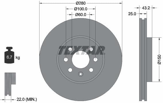 Brake Disc PRO 92129303
