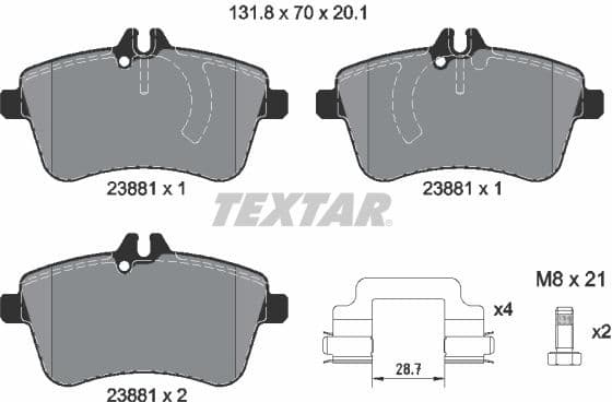 Brake Pad Set, disc brake Q+ 2388101