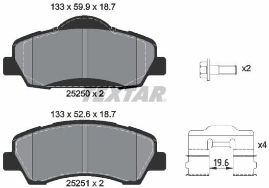 Brake Pad Set, disc brake Q+ 2525001