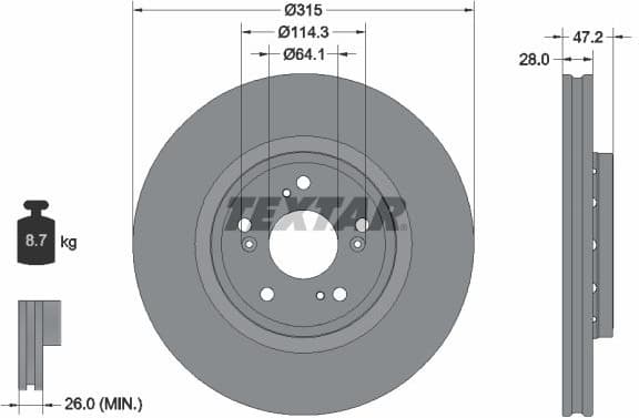 Brake Disc PRO 92283303