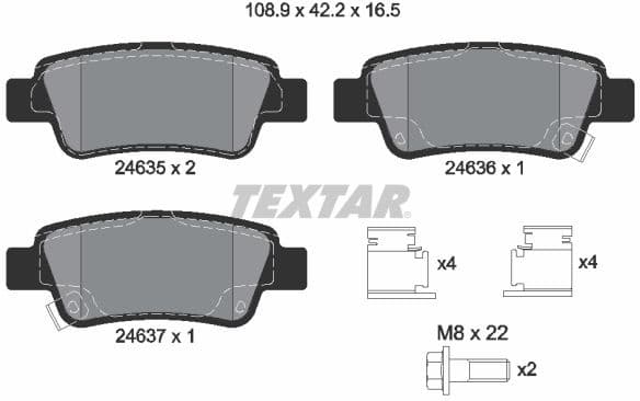 Brake Pad Set, disc brake Q+ 2463501