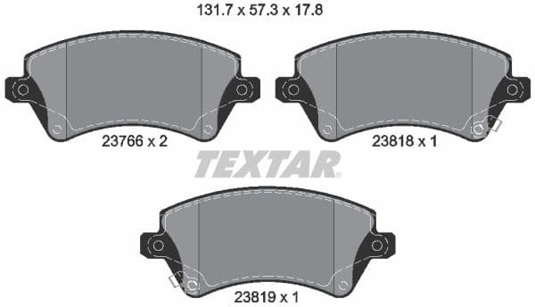 Brake Pad Set, disc brake Q+ 2376601