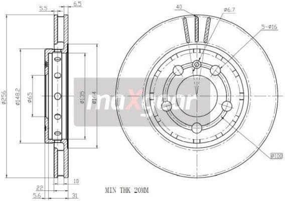 Brake Disc 19-1027 - image 2
