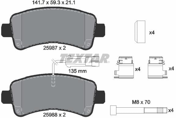 Brake Pad Set, disc brake Q+ 2598701