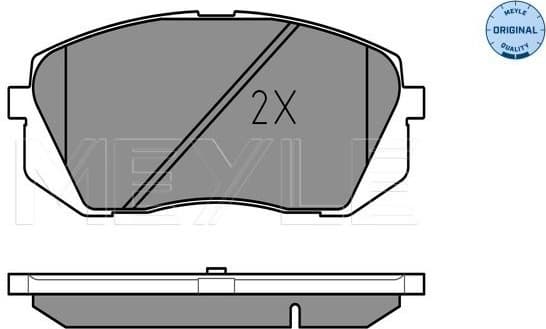 Brake Pad Set, disc brake MEYLE-ORIGINAL: True to OE. 025 245 0116/W - image 2