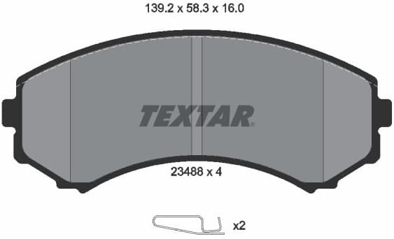 Brake Pad Set, disc brake 2348801