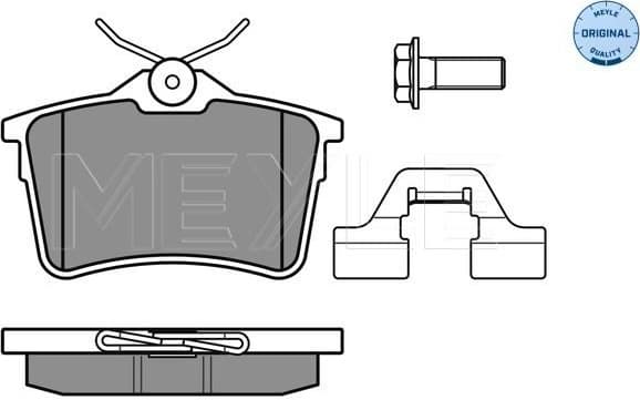 Brake Pad Set, disc brake MEYLE-ORIGINAL: True to OE. 025 247 6516/W
