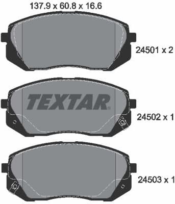 Brake Pad Set, disc brake Q+ 2450101
