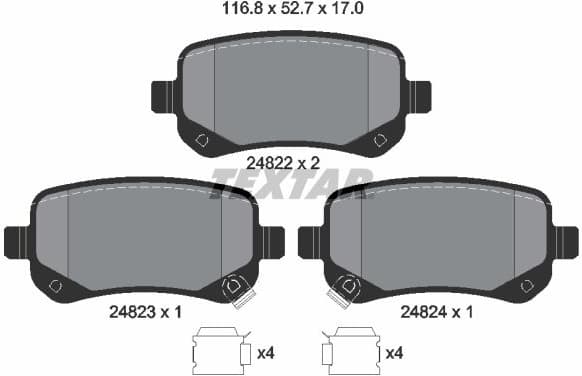 Brake Pad Set, disc brake 2482201