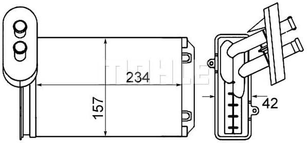 Heat Exchanger, interior heating BEHR AH 19 000S - image 2