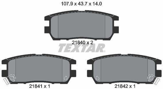 Brake Pad Set, disc brake 2184002