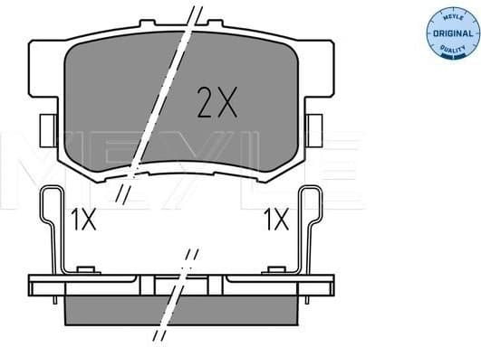 Brake Pad Set, disc brake MEYLE-ORIGINAL: True to OE. 025 237 3615