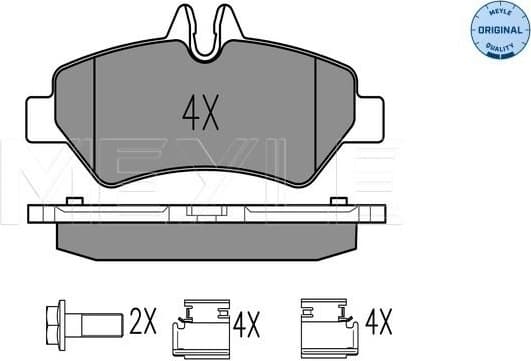 Brake Pad Set, disc brake MEYLE-ORIGINAL: True to OE. 025 291 9019