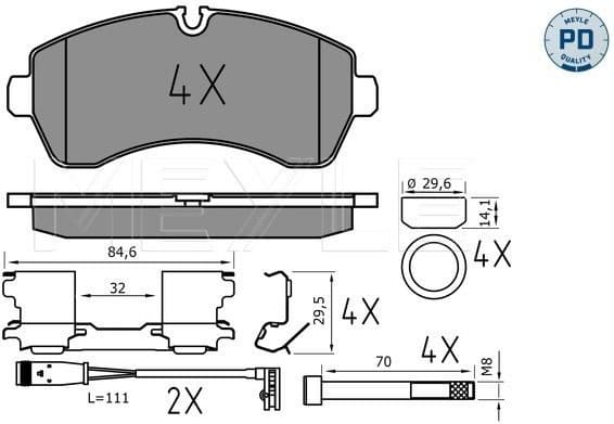 Brake Pad Set, disc brake MEYLE-PD: Advanced performance and design. 025 292 0020/PD