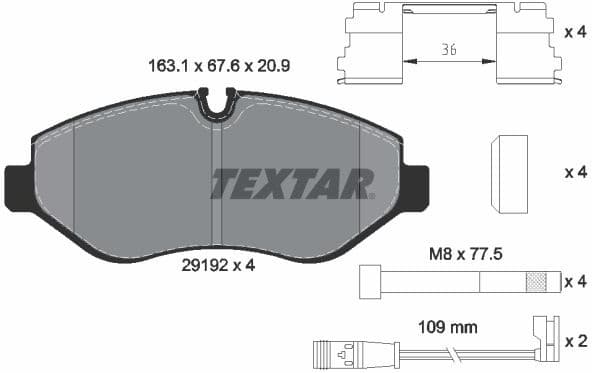Brake Pad Set, disc brake Q+ 2919202