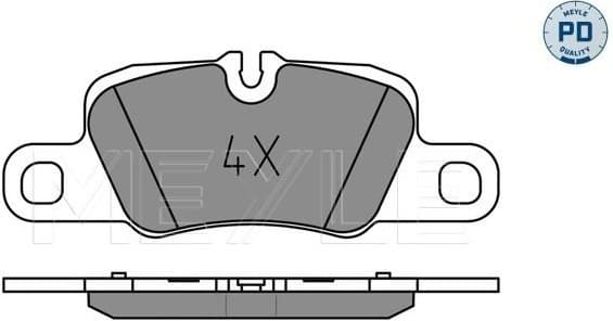 Brake Pad Set, disc brake MEYLE-PD: Advanced performance and design. 025 245 5416/PD