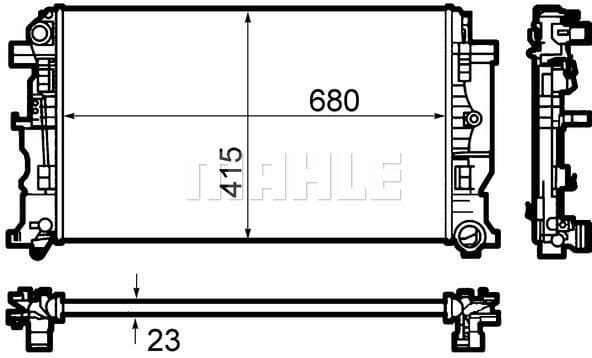 Radiator, engine cooling BEHR CR 1710 000S - image 4