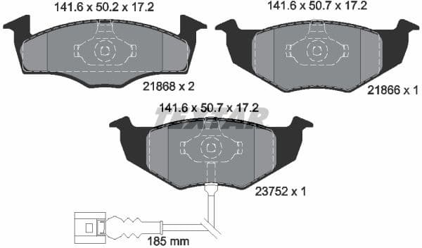 Brake Pad Set, disc brake Q+ 2186801