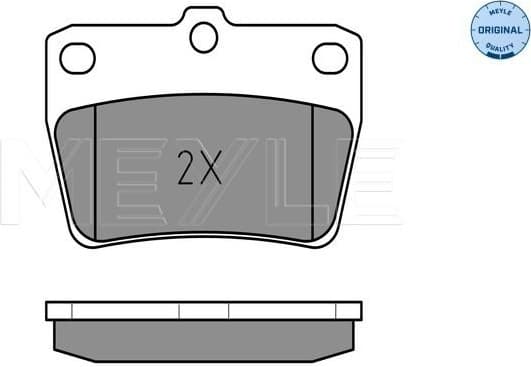Brake Pad Set, disc brake MEYLE-ORIGINAL: True to OE. 025 236 5614/W - image 2
