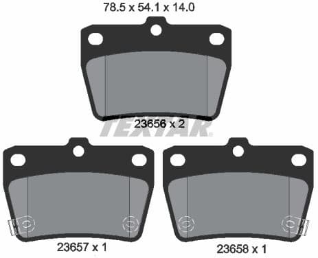 Brake Pad Set, disc brake 2365601