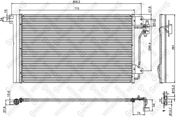 Condenser, air conditioning 10-45167-SX