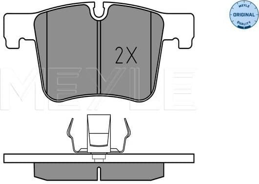 Brake Pad Set, disc brake MEYLE-ORIGINAL: True to OE. 025 251 9919