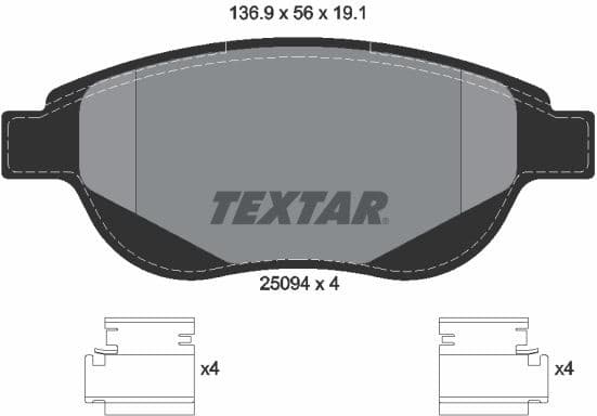 Brake Pad Set, disc brake Q+ 2509401