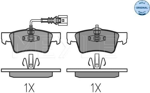 Brake Pad Set, disc brake MEYLE-ORIGINAL: True to OE. 025 243 6819