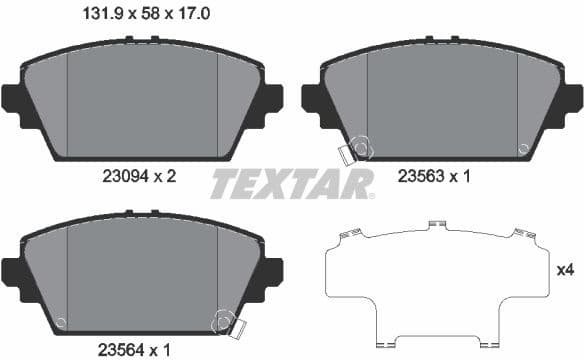 Brake Pad Set, disc brake 2309401
