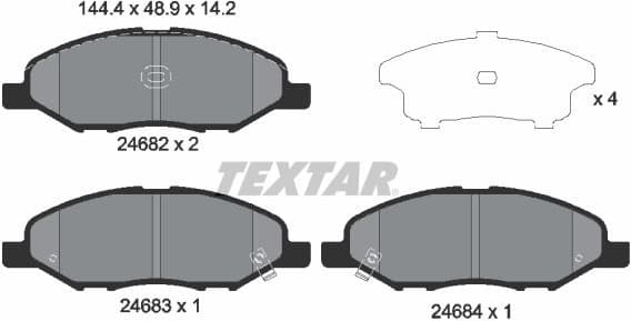 Brake Pad Set, disc brake 2468201