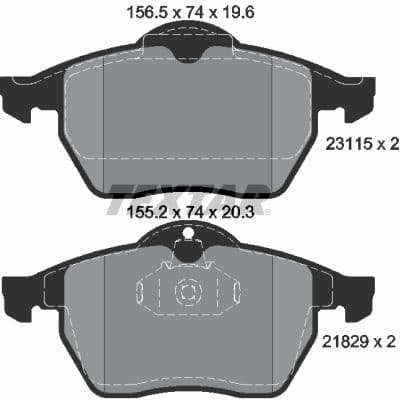 Brake Pad Set, disc brake Q+ 2311502