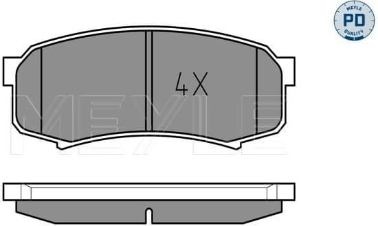 Brake Pad Set, disc brake MEYLE-PD: Advanced performance and design. 025 219 4715/PD