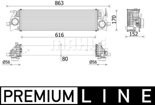 Charge Air Cooler BEHR *** PREMIUM LINE *** CI 554 000P
