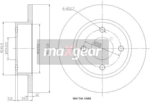 Brake Disc 19-0953 - image 2