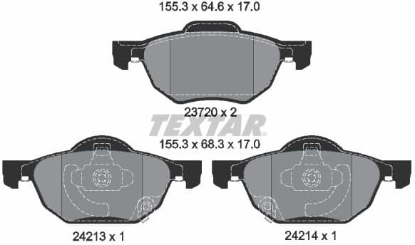 Brake Pad Set, disc brake Q+ 2372001