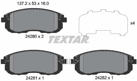 Brake Pad Set, disc brake 2428001
