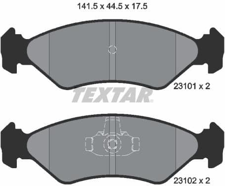 Brake Pad Set, disc brake 2310101