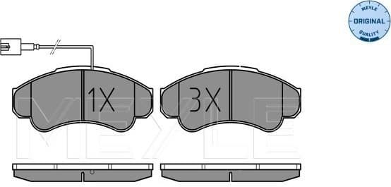 Brake Pad Set, disc brake MEYLE-ORIGINAL: True to OE. 025 239 1919/W