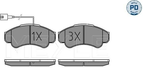 Brake Pad Set, disc brake MEYLE-PD: Advanced performance and design. 025 239 1919/PD