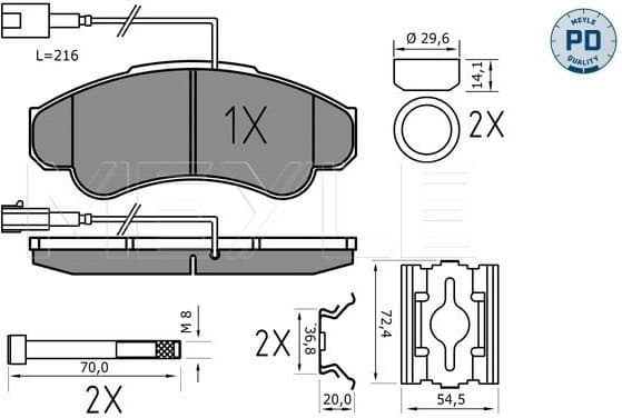 Brake Pad Set, disc brake MEYLE-PD: Advanced performance and design. 025 239 1919/PD - image 2