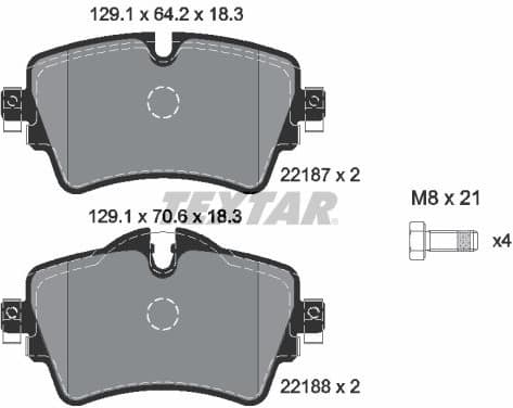 Brake Pad Set, disc brake Q+ 2218701