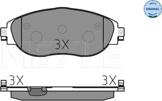 Brake Pad Set, disc brake MEYLE-ORIGINAL: True to OE. 025 251 1720/W - image 2