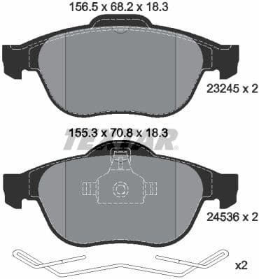 Brake Pad Set, disc brake Q+ 2453601