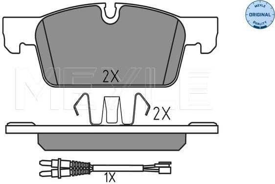 Brake Pad Set, disc brake MEYLE-ORIGINAL: True to OE. 025 252 2217