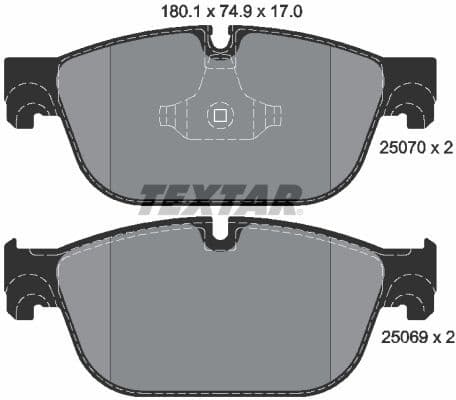 Brake Pad Set, disc brake Q+ 2507001
